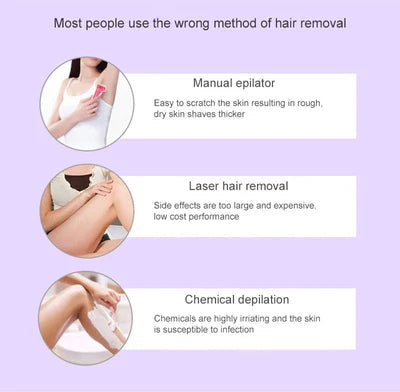 𝐇𝐨𝐦𝐞𝐞𝐚𝐬𝐞 ™Purple Epilator – آلة إزالة الشعر البنفسجية Auraé
