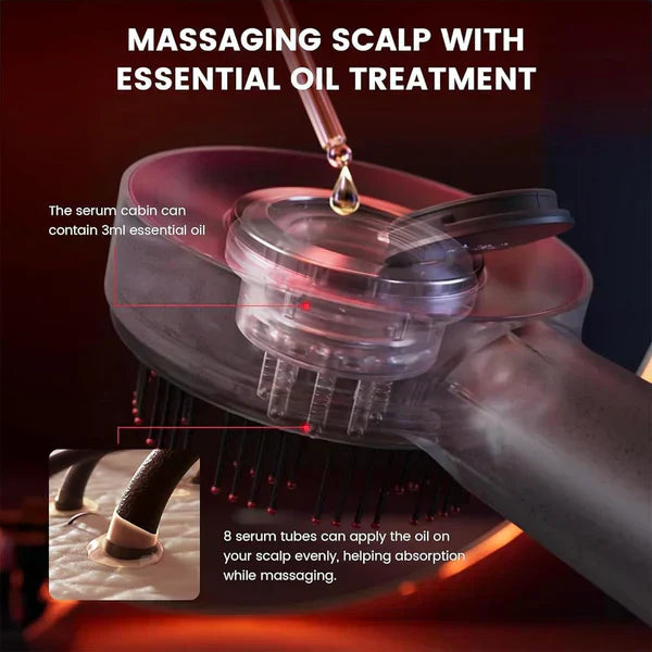 𝐇𝐨𝐦𝐞𝐞𝐚𝐬𝐞™ Scalp Massager Brush (Red) – فرشاة تدليك فروة الرأس (حمراء) Auraé