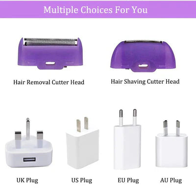 𝐇𝐨𝐦𝐞𝐞𝐚𝐬𝐞 ™Purple Epilator – آلة إزالة الشعر البنفسجية Auraé