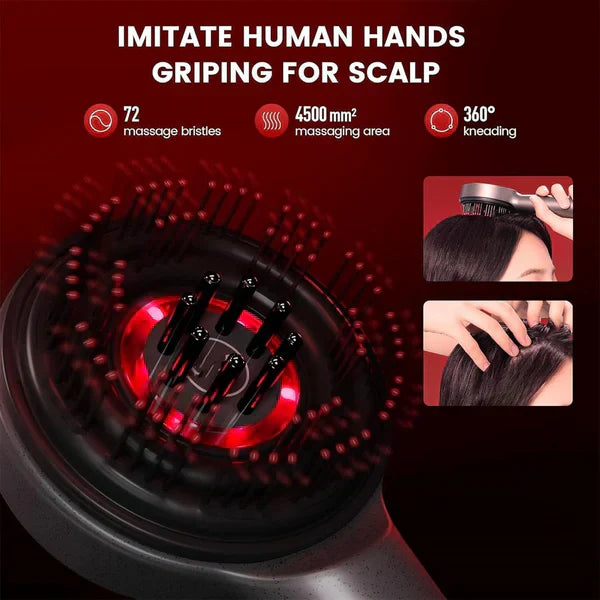 𝐇𝐨𝐦𝐞𝐞𝐚𝐬𝐞™ Scalp Massager Brush (Red) – فرشاة تدليك فروة الرأس (حمراء) Auraé