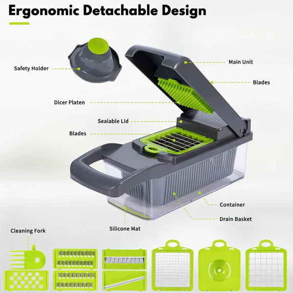 𝐇𝐨𝐦𝐞𝐞𝐚𝐬𝐞™ Multifunctional Vegetable Slicer Zayna Mall